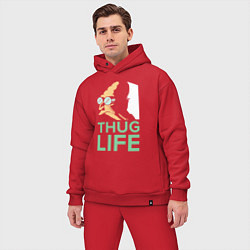 Мужской костюм оверсайз Zoidberg: Thug Life, цвет: красный — фото 2
