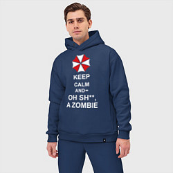 Мужской костюм оверсайз Keep Calm & Oh Sh**, A Zombie, цвет: тёмно-синий — фото 2