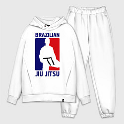 Мужской костюм оверсайз Brazilian Jiu jitsu, цвет: белый