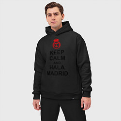 Мужской костюм оверсайз Keep Calm & Hala Madrid, цвет: черный — фото 2