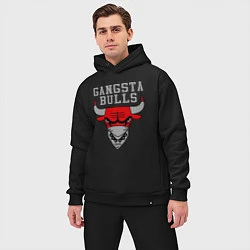 Мужской костюм оверсайз Gangsta Bulls, цвет: черный — фото 2
