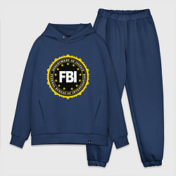 Мужской костюм оверсайз FBI Departament, цвет: тёмно-синий
