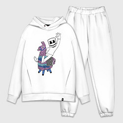 Мужской костюм оверсайз Marshmello x Llama, цвет: белый