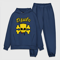 Мужской костюм оверсайз El Barto цвета тёмно-синий — фото 1
