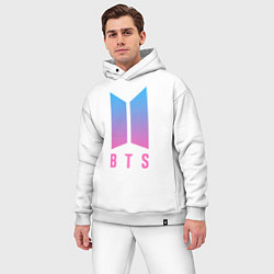 Мужской костюм оверсайз BTS: Neon V, цвет: белый — фото 2