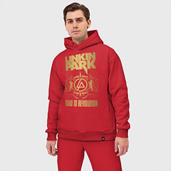 Мужской костюм оверсайз Linkin Park: Road to Revolution, цвет: красный — фото 2
