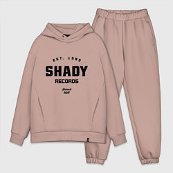Мужской костюм оверсайз Shady records, цвет: пыльно-розовый