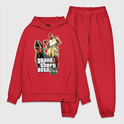 Мужской костюм оверсайз GTA 5: Man & Dog, цвет: красный