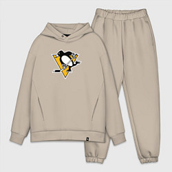 Мужской костюм оверсайз Pittsburgh Penguins: Evgeni Malkin, цвет: миндальный