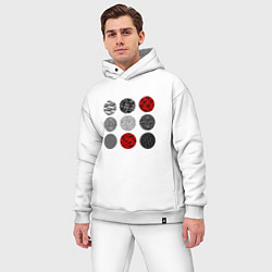 Мужской костюм оверсайз TOP: Blurryface, цвет: белый — фото 2