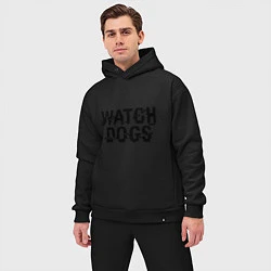 Мужской костюм оверсайз Watch Dogs, цвет: черный — фото 2