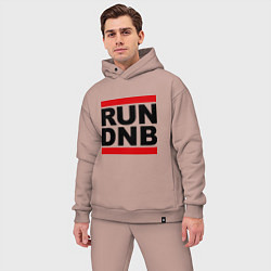 Мужской костюм оверсайз RUN DNB, цвет: пыльно-розовый — фото 2