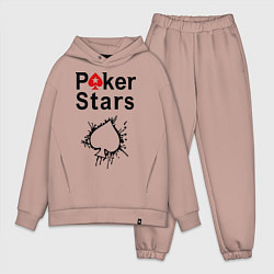 Мужской костюм оверсайз Poker Stars, цвет: пыльно-розовый