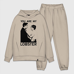 Мужской костюм оверсайз You are My Lobster цвета миндальный — фото 1