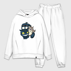 Мужской костюм оверсайз Tardis Totoro, цвет: белый