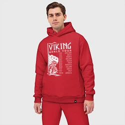 Мужской костюм оверсайз Viking world tour, цвет: красный — фото 2