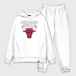 Мужской костюм оверсайз CHICAGO BULLS, цвет: белый
