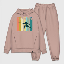 Мужской костюм оверсайз Fencing, цвет: пыльно-розовый