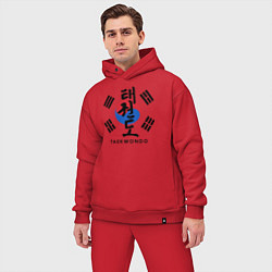 Мужской костюм оверсайз Taekwondo, цвет: красный — фото 2