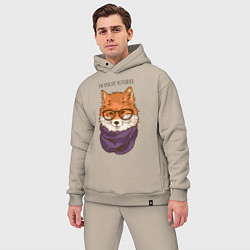 Мужской костюм оверсайз Ум красит человека, цвет: миндальный — фото 2