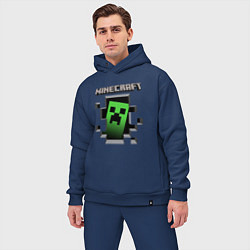 Мужской костюм оверсайз Minecraft, цвет: тёмно-синий — фото 2