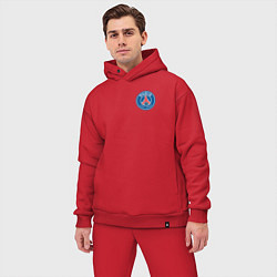 Мужской костюм оверсайз PSG, цвет: красный — фото 2