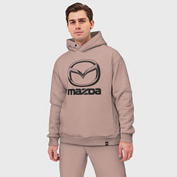 Мужской костюм оверсайз MAZDA LOGO, цвет: пыльно-розовый — фото 2