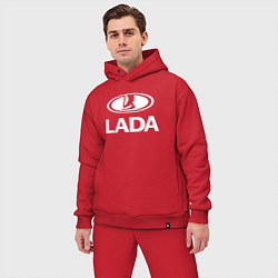Мужской костюм оверсайз Lada, цвет: красный — фото 2