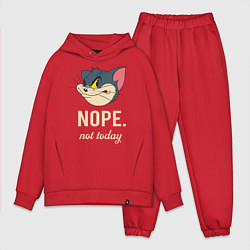 Мужской костюм оверсайз Nope not today, цвет: красный
