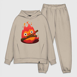 Мужской костюм оверсайз Calcifer, цвет: миндальный