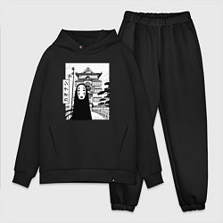 Мужской костюм оверсайз No-Face Spirited Away Ghibli, цвет: черный