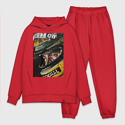 Мужской костюм оверсайз Айртон Сенна, цвет: красный