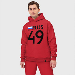 Мужской костюм оверсайз RUS 49, цвет: красный — фото 2