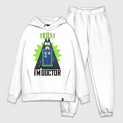Мужской костюм оверсайз Trust me, i'm doctor who, цвет: белый