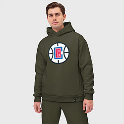 Мужской костюм оверсайз Los Angeles Clippers, цвет: хаки — фото 2