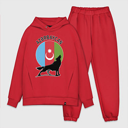 Мужской костюм оверсайз Азербайджан, цвет: красный