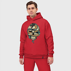 Мужской костюм оверсайз Snake&Skull, цвет: красный — фото 2