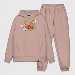 Мужской костюм оверсайз Tom and Jerry, цвет: пыльно-розовый