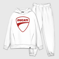 Мужской костюм оверсайз Ducati Logo Дукати Лого Z, цвет: белый