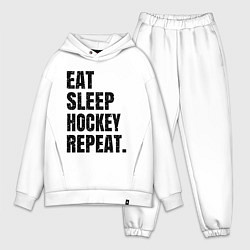 Мужской костюм оверсайз EAT SLEEP HOCKEY REPEAT