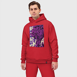 Мужской костюм оверсайз Evangelion Eva-01, цвет: красный — фото 2