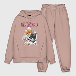 Мужской костюм оверсайз The Promised Neverland Z, цвет: пыльно-розовый