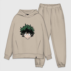 Мужской костюм оверсайз Izuku Midoriya, цвет: миндальный