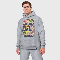 Мужской костюм оверсайз Horimiya characters, цвет: меланж — фото 2