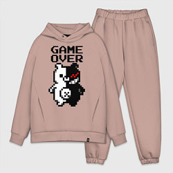 Мужской костюм оверсайз MONOKUMA GAME OVER, цвет: пыльно-розовый