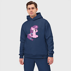 Мужской костюм оверсайз Pony Pink Mammal Purple - Litt, цвет: тёмно-синий — фото 2