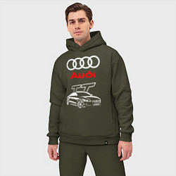 Мужской костюм оверсайз AUDI TT АУДИ ТТ СПОРТ, цвет: хаки — фото 2