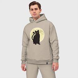 Мужской костюм оверсайз Moon Cat, цвет: миндальный — фото 2