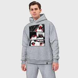 Мужской костюм оверсайз Токийский Гуль, цвет: меланж — фото 2