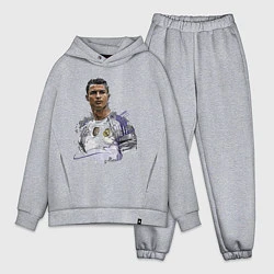 Мужской костюм оверсайз Cristiano Ronaldo Manchester United Portugal, цвет: меланж